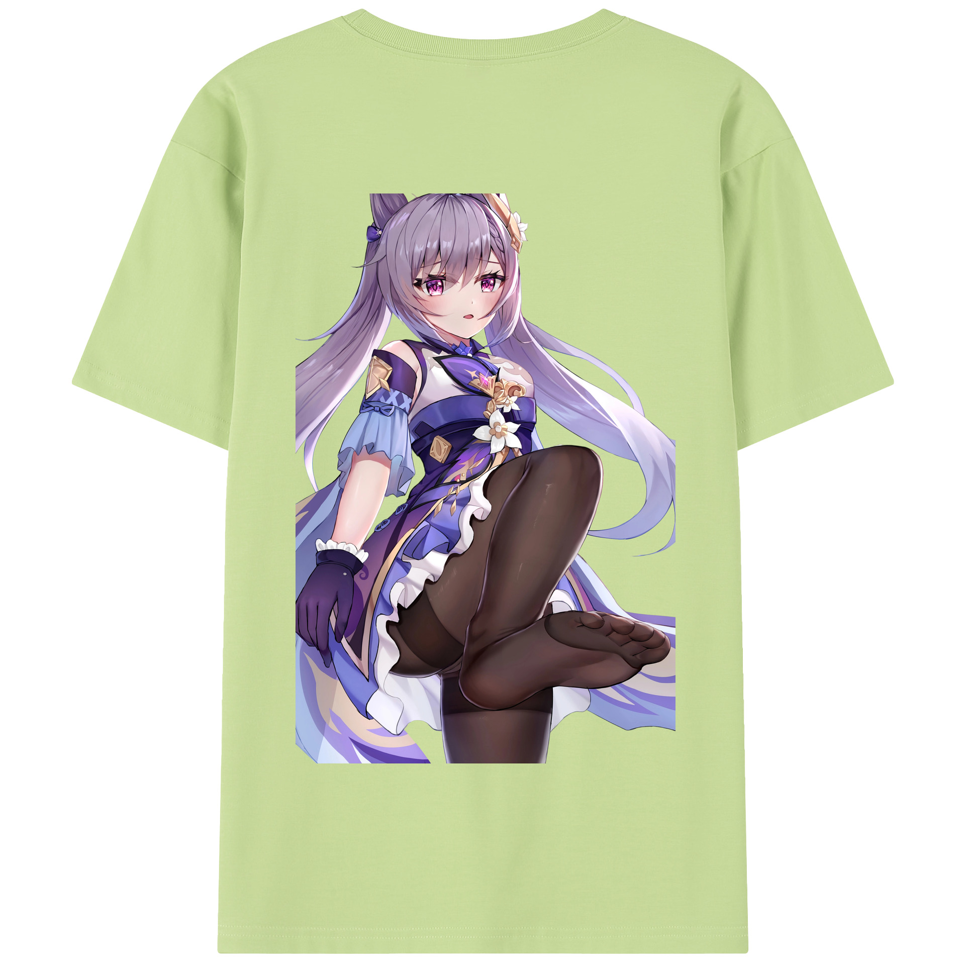 げんし神 刻晴 こくせい genshin Kokusei 綿100％半袖Tシャツ（背面プリント）